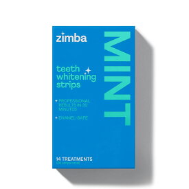 【追跡可能海外メール便】 Zimba Teeth Whitening Strips - Vegan Stain Remover White Strips ジンバ ホワイトニングテープ 28枚 14日分 ミントフレーバー ホワイトニング　白い歯 ホワイトニング テープ ビーガン