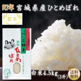 【新米】【令和7年宮城米】ひとめぼれ 4.5kg 炊き上がり3升分宮城県産1等最大100％ポイントバック！ 【宮城県_物産展】【送料無料】宮城県WEB物産展 ポイント