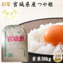 【新米】【令和7年宮城米】 つや姫 ギフト 玄米30kg×1袋 小分けできます！ 1等最大100％ポイントバック！ 【宮城県_物産展】【送料無料】【沖縄への送料は別途1,320円（税込）加算されます】宮城県WEB物産展 お米 贈答 玄米 30キロ