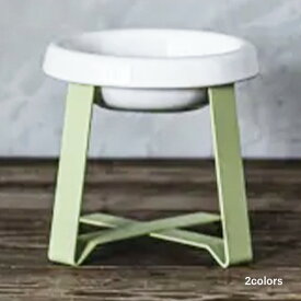 【ペコロ】Food Stand（フード スタンド）　L／浅型陶器　L／ホワイト浅型陶器【15時までの注文で当日発送 正規品 フードボウル 犬用 猫用 老犬 老猫 子犬 子猫】