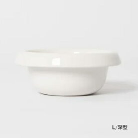 【ペコロ】陶器ボウル　L／Ltall　深型　L／Ltall　ホワイト深型【15時までの注文で当日発送 正規品 フードボウル 犬用 猫用 老犬 老猫 子犬 子猫】