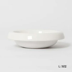 【ペコロ】陶器ボウル　L／Ltall　浅型　L／Ltall　ホワイト浅型【15時までの注文で当日発送 正規品 フードボウル 犬用 猫用 老犬 老猫 子犬 子猫】