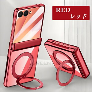 Galaxy Z Flip 7 �P�[�X �N���A �q���W galaxy z flip 7 �P�[�X �����O�t magsafe �K���X�t�B������� �X�^���h �ϏՌ� �T���X�� �M�����N�V�[z �t���b�v7 �ی�J�o�[ Galaxy Z Flip7 �P�[�X �J�o�[ zflip7 ���C