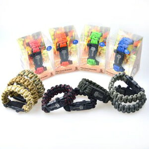 �u���X���b�g�^�΋N���� Bush Craft Inc �t�@�C���[�R�[�h�u���X���b�g (Fire Cord Bracelet) ���^���}�b�` �t�@�C���[�X�`�[�� �Ό� �e�B���_�[ �t�@�C���[�X�^�[�^�[ �ǂ��ł� �΂����� ���΍� ����