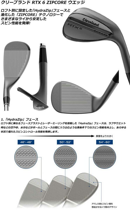 楽天市場】特注カスタムクラブ クリーブランド RTX 6 ZIPCORE ブラック 