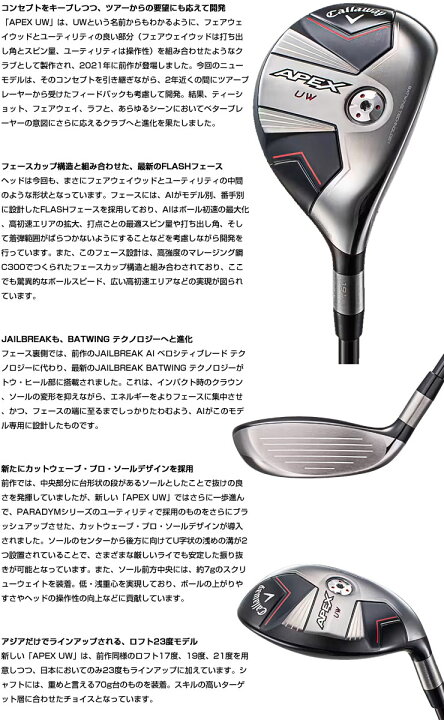 楽天市場】特注カスタムクラブ キャロウェイ APEX ユーティリティー  