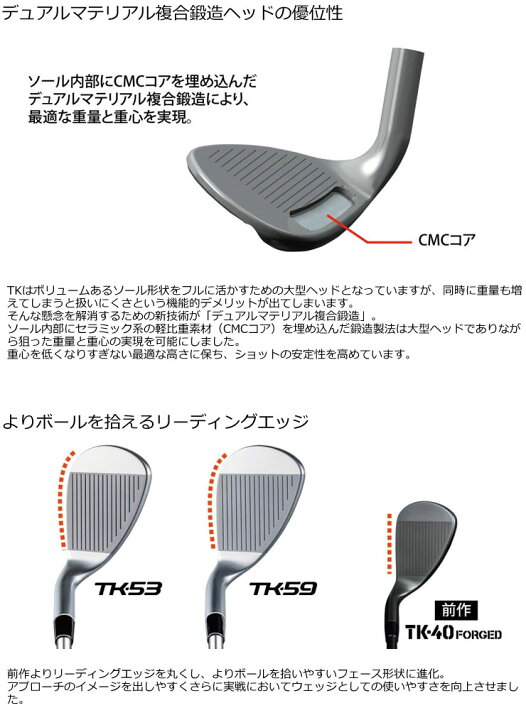 楽天市場】フォーティーン TK-53 / TK-59 ウエッジ FS-WEDGE スチール 