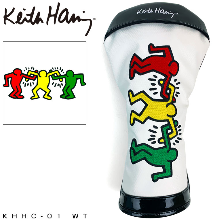 Keith Haringアメリカンポップアートの巨星 キース ヘリングのアートワークをフィーチャーした限定ゴルフアイテム キースヘリング ゴルフ ユーティリティ用 Khhc 01 3figs ヘッドカバー フェアウェイウッド用 お気にいる ドライバー用