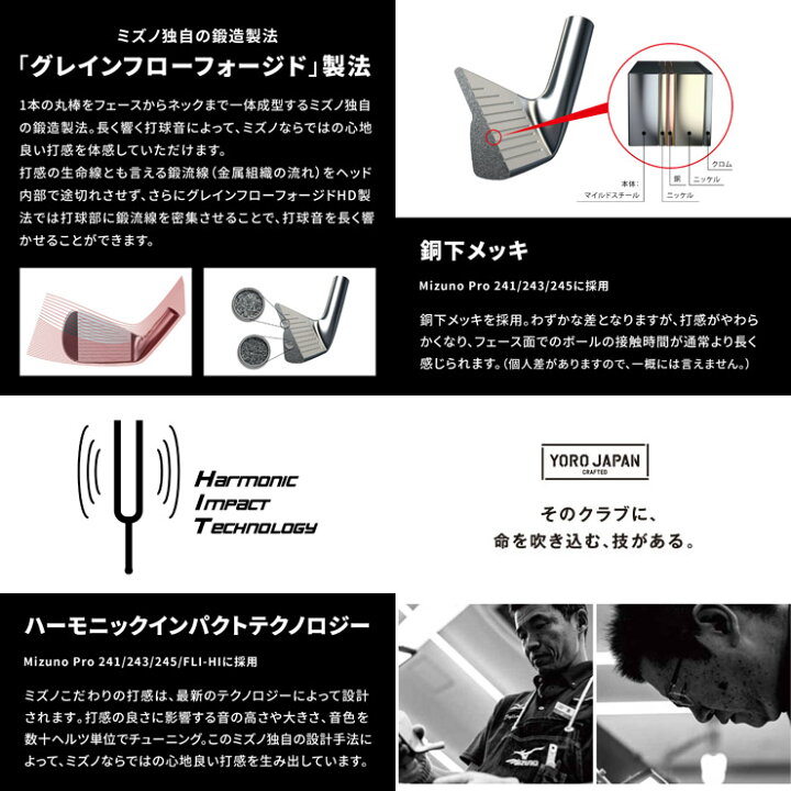 楽天市場】[20％OFFクーポン対象] ミズノ Mizuno Pro 245 アイアン 