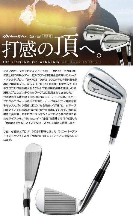 楽天市場】ミズノ Mizuno Pro S3 アイアン Dynamic Gold 120 シャフト 