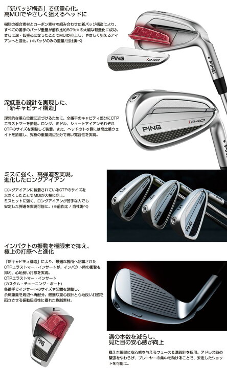 楽天市場】25％OFFクーポン対象！ピン i240 アイアン ダイナミック 