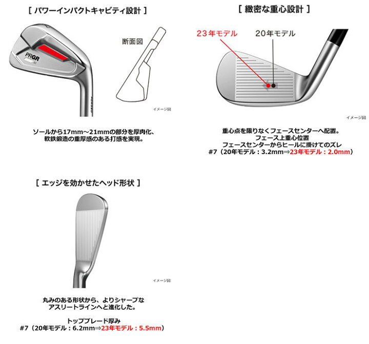 楽天市場】[タイムセール] プロギア 2023 01 アイアン 5本セット[＃6-P 