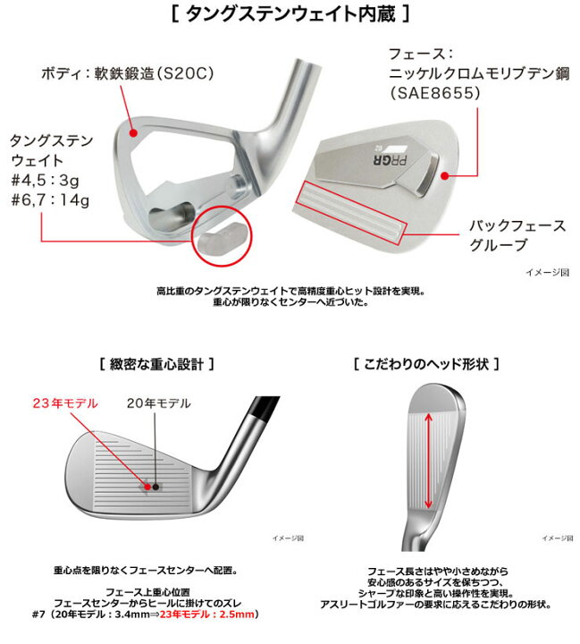 楽天市場】プロギア 2023 02 アイアン 5本セット[＃6-P] N.S.PRO 