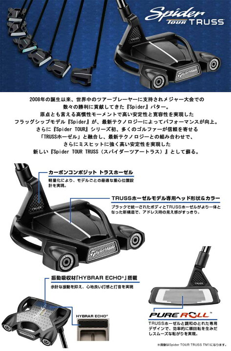 楽天市場】テーラーメイド スパイダー ツアー トラス TM2 パター 