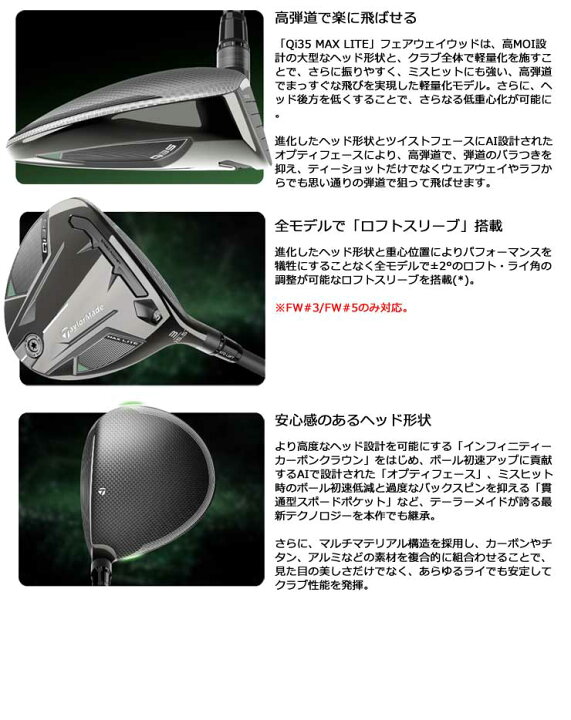 楽天市場】特注カスタムクラブ テーラーメイド Qi35 MAX LITE 