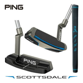 [タイムセール] ピン SCOTTSDALE ANSER パター PING PP58 ブラック/ブルー ミッドサイズ グリップ装着モデル