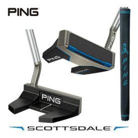 [タイムセール] ピン SCOTTSDALE PRIME TYNE 4 パター PING PP58 ブラック/ブルー ミッドサイズ グリップ装着モデル