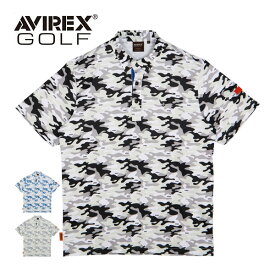 アヴィレックス ゴルフ メンズ ウェア パイロットライン カモ柄 半袖ポロシャツ AVG3S-AP12 M-XL 【あす楽対応】