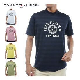 トミーヒルフィガー ゴルフ ウェア メンズ カレッジロゴ モックネック 半袖シャツ THMA437 2024年春夏モデル M-XL 【あす楽対応】