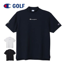 チャンピオン ゴルフウェア メンズ ラバープリント モックネック 半袖シャツ C3-ZG322 2024年春夏モデル M-XL