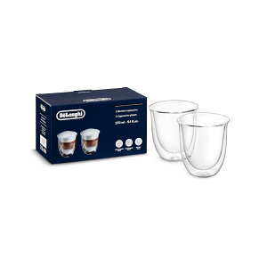 De'Longhi (�f�����M) �_�u���E�H�[���O���X DWG2S-190 �R�b�v �R�[�q�[ �J�v�`�[�m 190ml(������270ml) 2�� ��d�\�� �ۉ��ۗ␫ ���e�A�[�g