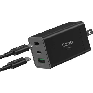 llano 67W PD[d (GaN Swift 3|[gUSB-C}[d ܂ݎ RpNg)yPD3.0Ή QC4.0Ή PSEZpK Power Integration`bv̗p USB-CP[ut MacBook iPhone iPad Air Galaxy Windows PC̑