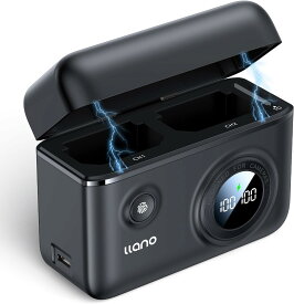 ★llano NP-FZ100 バッテリー 充電器 PD (バッテリー2個まで同時充電可能/USB-C 充電ポート/PD18W 高速充電/LED数字表示/SDカード収納付き) For Sony a9/A9R/9S/a6700/a6600/a7RV/a7IV/A7R3/a7III/a7cなどに対応