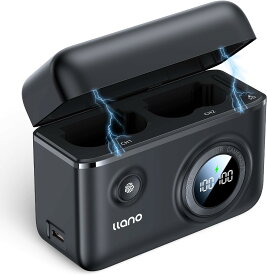 llano NP-W235 バッテリーパック 富士フィルム カメラバッテリー 充電器 PD(バッテリー2個まで同時充電可能/USB-C 充電ポート/PD18W 高速充電/SDカード収納) ForFUJIFILM X-T4/X-H2/X-T5/X-H2S/X-S20/GFX100Sに対応