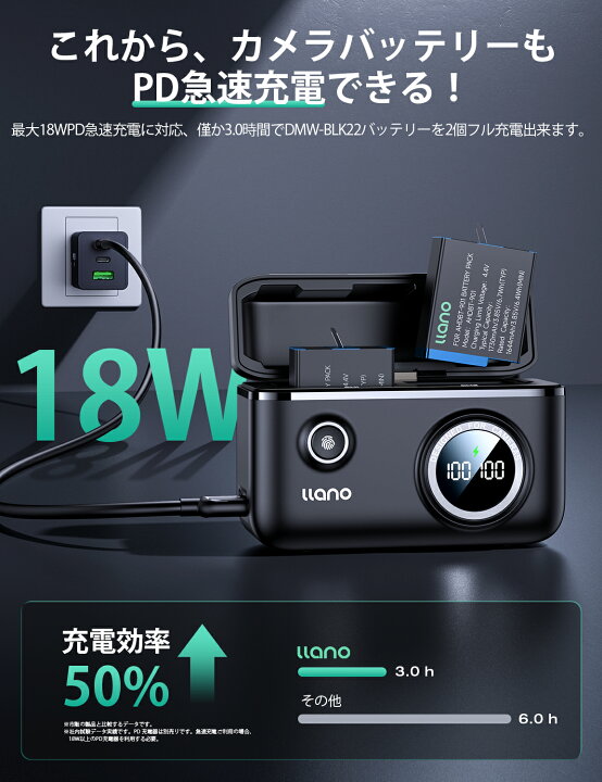 楽天市場】llano Gopro Hero 9/10/11/12 ブラック バッテリー 充電器 