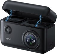 llano カメラバッテリー 充電器【第三次代！1台4役】（10400mAh モバイルバッテリー搭載/4.0 高速カード…