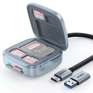 「持ち運び一体型、これ1つで」llano SDカードリーダー カードリーダー SD/TF4.0 高速転送 SD/MicroSD対…