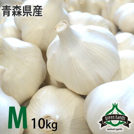 新物 にんにく 青森県産 上級品 M玉 10kg（1kg×10）ホワイト六片 ニンニク 国産 生産者直送 予約販売
