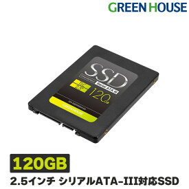 【6月1日限定ポイント2倍】 SSD 120GB 内蔵 2.5インチ シリアルATA-III (6Gb s)対応 高速モデル GH-SSDR2SA120 パソコン ノートパソコン 増設 換装 HDD 大容量 グリーンハウス