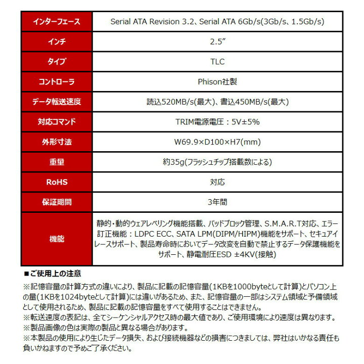 楽天市場】SSD 960GB 内蔵 2.5インチ シリアルATA-III (6Gb s)対応  