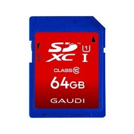 【5月23日20時～セール開始】 SDカード 64GB SDXC read:40MB s UHS-I Class10 GSDXCU1A64G gaudi sd 64g スマホ デジタル一眼レフカメラ 大容量 フラッシュ メモリー カード グリーンハウス