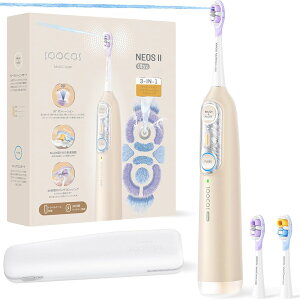 Soocas 3in1�d�����u���V NEOS II Ultra ������W�F�b�g���� ���o���� �t���X ���g�U�� ��U�� �X�C���O IPX8�h�� �R�[�h���X �փu���V2�{ �g���x���P�[�X ���C ������ ���� �C���v�����g ���s �o��