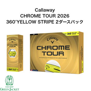 �y2�_�[�X�p�b�N�zCallaway Chrome Tour 360° YELLOW STRIPE 2�_�[�X�p�b�N �L�����E�F�C �N���[���c�A�[ �C�G���[�X�g���C�v �z���C�g �S���t�{�[�� �N�����c�A�[ 2026�N�ŐV���f�� �܂Ƃߔ���