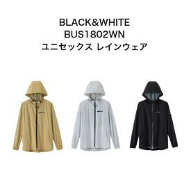 ブラック＆ホワイト CROSS DUAL ジャケット（ユニセックス）BUS1802WN RAIN WEAR レインウェア 雨具 ゴルフウェア クロスデュアル BLACK&WHITE