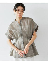 【結論シリーズ】ギャザーハイウエストブラウス[size SHORTあり] UNITED ARROWS green label relaxing ユナイテッドアローズ グリーンレーベルリラクシング トップス シャツ・ブラウス ブラック ホワイト ブルー ピンク【送料無料】[Rakuten Fashion]