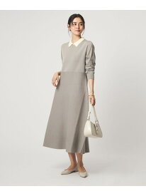 【SALE／30%OFF】ハイショク エリツキ ニット ワンピース UNITED ARROWS green label relaxing ユナイテッドアローズ グリーンレーベルリラクシング ワンピース・ドレス ワンピース ブラック グレー【RBA_E】【送料無料】[Rakuten Fashion]
