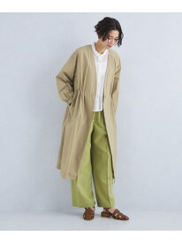 ギャザー ドロスト ガウン コート UNITED ARROWS green label relaxing ユナイテッドアローズ グリーンレーベルリラクシング ジャケット・アウター その他のジャケット・アウター ベージュ ブルー【送料無料】[Rakuten Fashion]