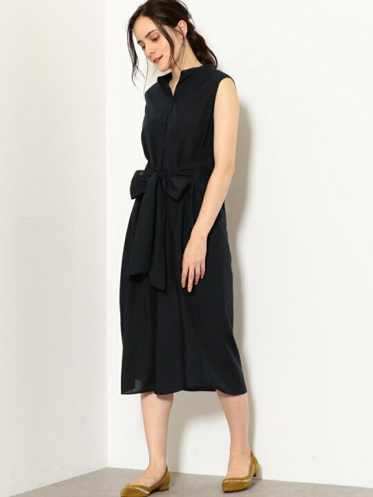 楽天市場 Rakuten Fashion Sale 50 Off Kfc ウエストリボン ノースリーブ シャツワンピース United Arrows Green Label Relaxing ユナイテッドアローズ グリーンレーベルリラクシング ワンピース ノースリーブワンピース ネイビー パープ Rba E 送料無料
