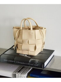 2WAY 編込み 巾着 トートバッグ / ショルダーバッグ UNITED ARROWS green label relaxing ユナイテッドアローズ グリーンレーベルリラクシング バッグ ショルダーバッグ ブラウン ベージュ ブルー【送料無料】[Rakuten Fashion]