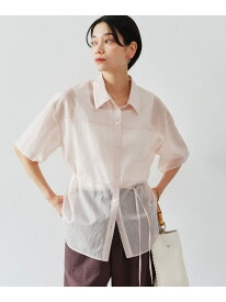 【結論シリーズ】リボンハイウエストシャツ[size SHORTあり] UNITED ARROWS green label relaxing ユナイテッドアローズ グリーンレーベルリラクシング トップス シャツ・ブラウス ブラック ホワイト ピンク ブルー【送料無料】[Rakuten Fashion]