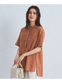 [size SHORTあり]クラフト 5分袖 ブラウス UNITED ARROWS green label relaxing ユナイテッドアローズ グリーンレーベルリラクシング トップス シャツ・ブラウス ブルー ホワイト ブラック ブラウン【送料無料】[Rakuten Fashion]