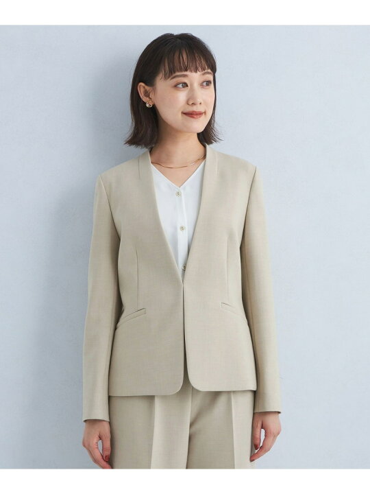 楽天市場】【SALE／40%OFF】ダブルクロス ノーラペル ジャケット 