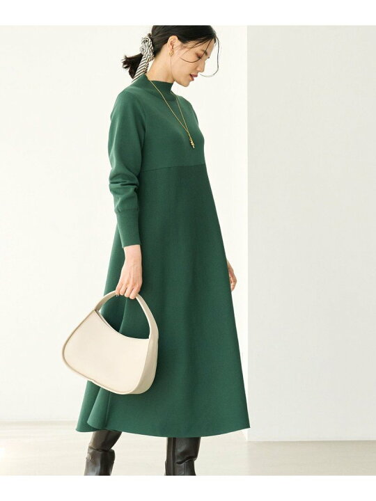 楽天市場 矢野未希子さん着用 Oggiコラボ W Face フレア ニットワンピース ウォッシャブル United Arrows Green Label Relaxing ユナイテッドアローズ グリーンレーベルリラクシング ワンピース ドレス シャツワンピース グリーン ブラック ホ 送料無料