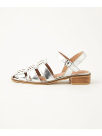スクエア グルカサンダル(3cmヒール) UNITED ARROWS green label relaxing ユナイテッドアローズ グリーンレーベルリラクシング シューズ・靴 サンダル ブラック シルバー ベージュ【送料無料】[Rakuten Fashion]