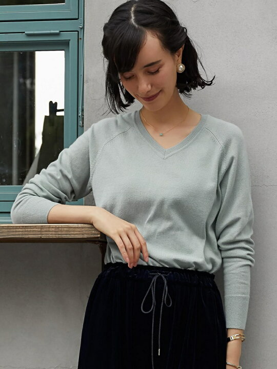 楽天市場】【SALE／50%OFF】◇CF W/RY/N ラグラン Vネック ニット  