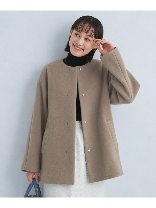 楽天市場】SENTDALE WOOL セントデールウール ノーカラー ミドル 